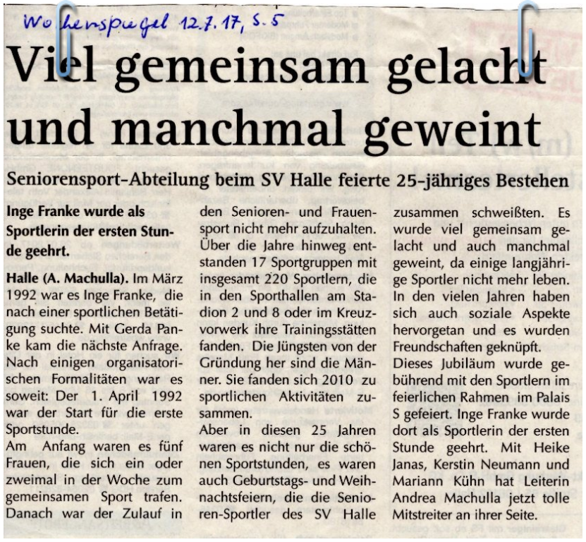 Artikel vom Wochenspiegel